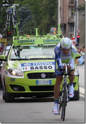 Ivan Basso starts his ride
