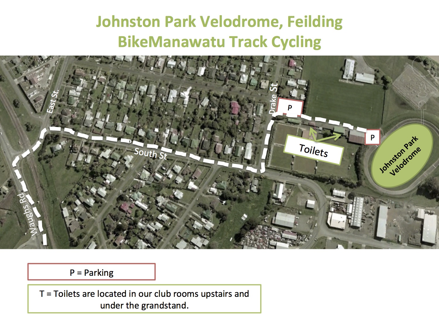 Johnston Park Velodrome Map