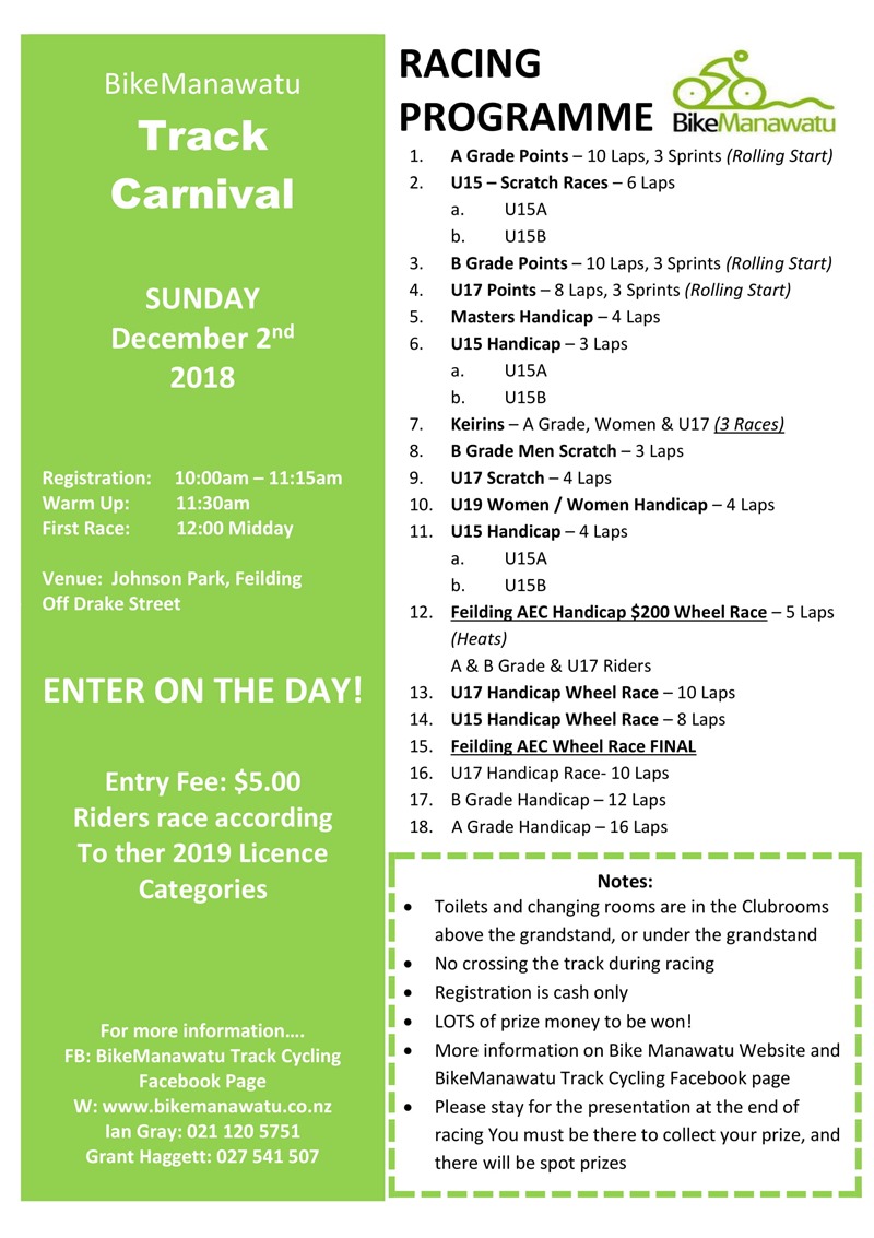 2018 Track Carnival Race Programme-1