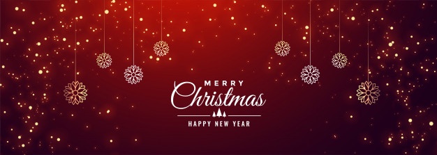 Free Vector | Merry christmas and happy new year banner