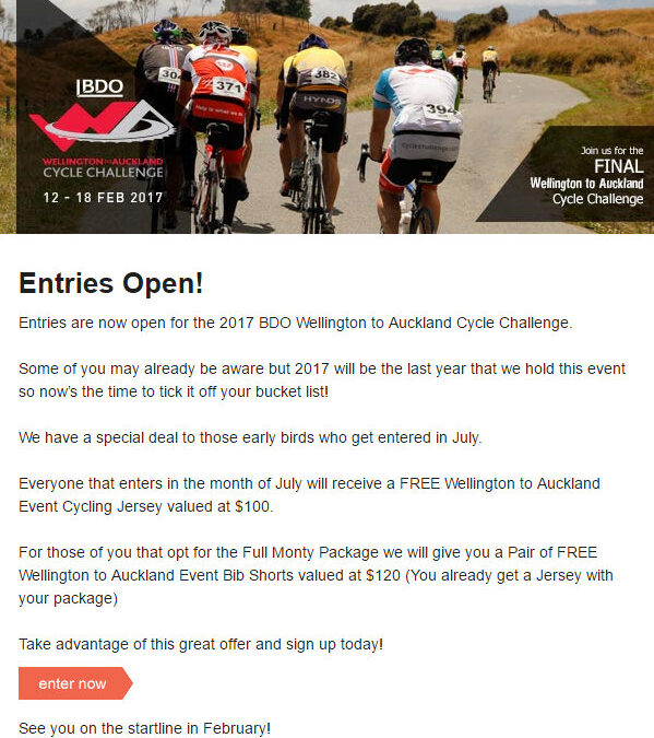 Final BDO Wellington to Auckland Cycle Challenge