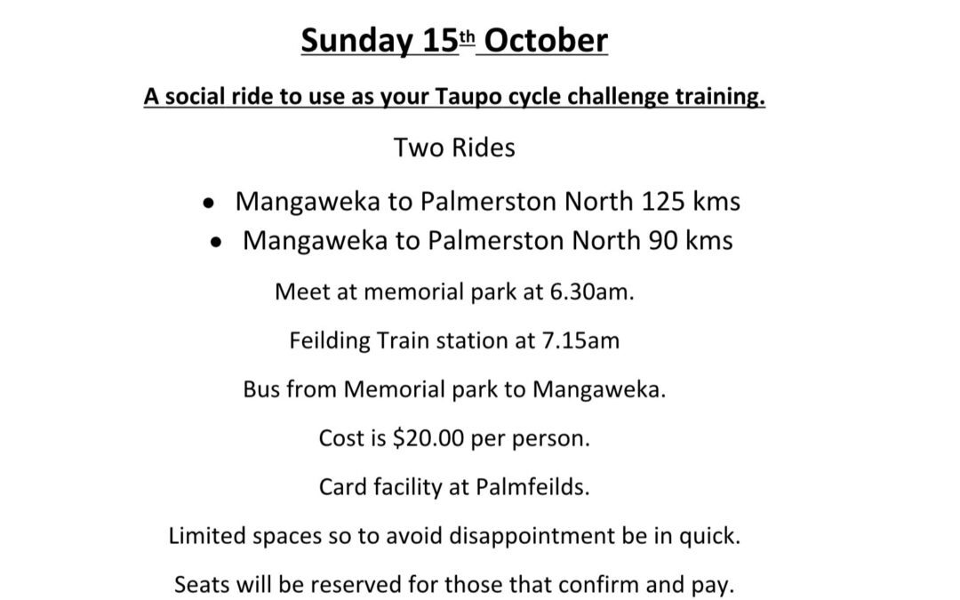 Mangaweka Sunday Ride 2017