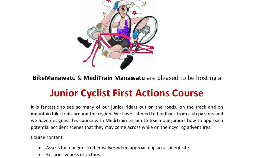 Junior Cyclists First Actions Course – 22nd October 2019