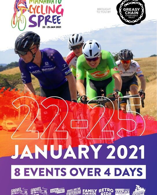 Manawatu Cycling Spree 22 – 25 January 2021 Proudly Brought to you by Greasy Chain Charitable Trust