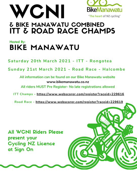 WCNI & Bike Manawatu Combined ITT & Road Race Champs 2021